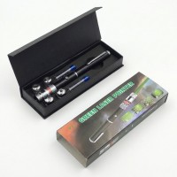 Зелена Лазерна указка 5 в 1 LASER POINTER 1000 mW 5 насадок лазер