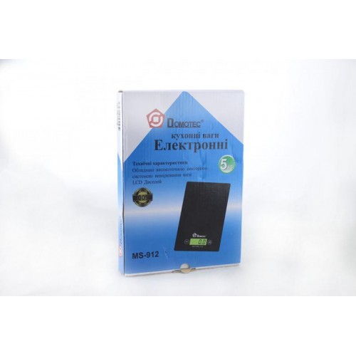 Электронные сенсорные кухонные весы на 5 кг Domotec MS-912 черные