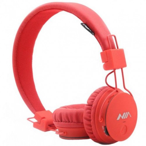 Беспроводные Bluetooth Наушники с MP3 плеером NIA-X2 Радио блютуз Красные