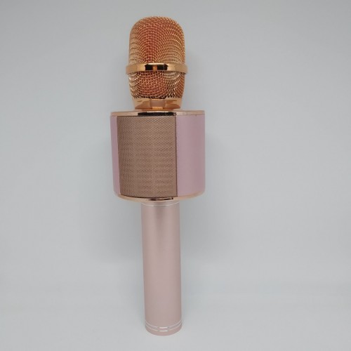 Беспроводной микрофон караоке блютуз YS 66 Bluetooth динамик USB Светло-розовый