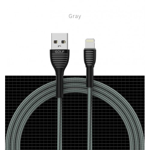 Шнур для зарядки для Iphone - USB GOLF GC-74 кабель 1 метр Чёрный