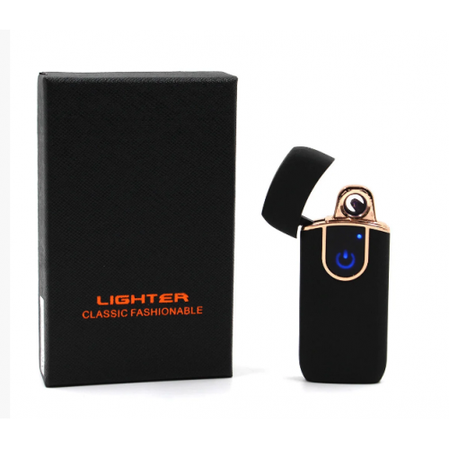 Спиральная сенсорная электрическая USB зажигалка Lighter ZGP 20 Чёрный