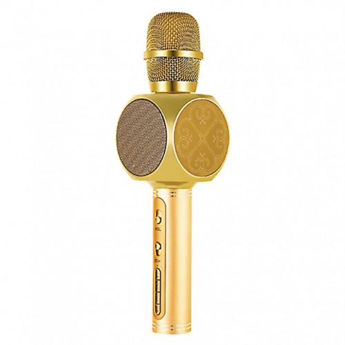 Беспроводная портативная колонка + караоке микрофон 2 в 1 SU-YOSD YS-63 Золотой