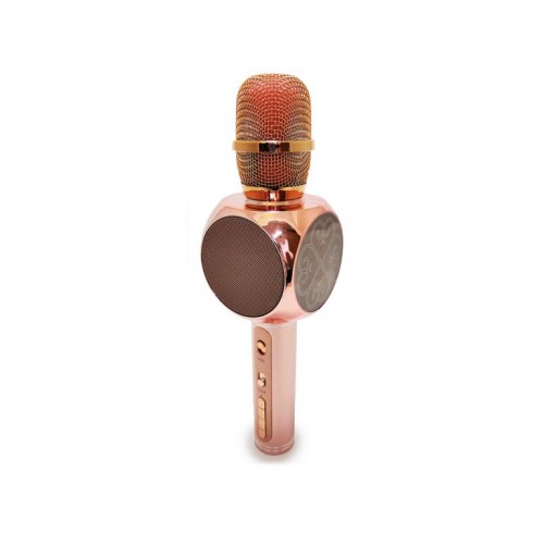 Беспроводная портативная колонка + караоке микрофон 2 в 1 SU-YOSD YS-63 Светло-Розовый