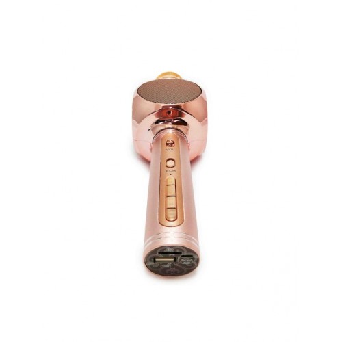 Беспроводная портативная колонка + караоке микрофон 2 в 1 SU-YOSD YS-63 Светло-Розовый