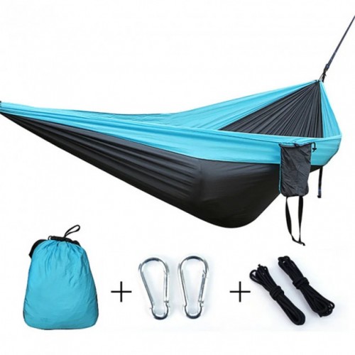 Подвесной нейлоновый туристический гамак Travel hammock Синий