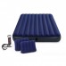 Велюровый Матрас Intex 64765 152х203х25 см с двумя подушками и насосом синий