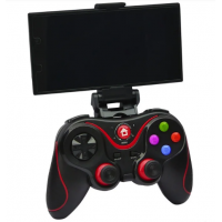 Беспроводной Bluetooth джойстик Gen Game V8 Чёрный с красным