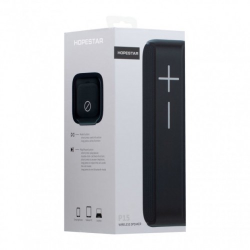 Портативная беспроводная стерео колонка Hopestar P15 c Bluetooth, USB и MicroSD Чёрная