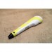 Набор 3D ручка с планшетом для рисования, ножницами, защитой для пальцев 3DPen 6 + 100 метров разноцветного PLA пластика Жёлтый