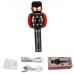 Беспроводной микрофон караоке блютуз WSTER WS-2911 Bluetooth динамик USB Чёрный с красным