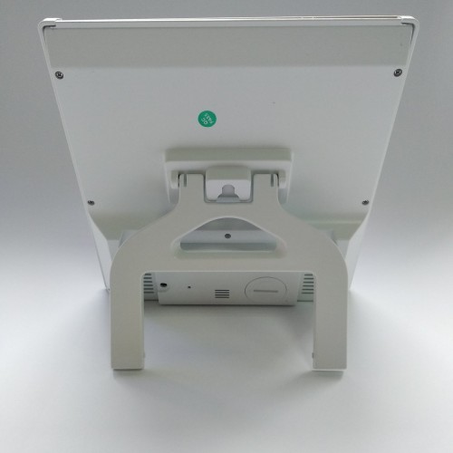 Электронные проводные настольные цифровые часы DS 6608 с фоторамкой Белые зелёная подсветка