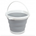 Ведро 10 литров туристическое складное Collapsible Bucket Серый