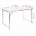 Стол для пикника раскладной со 4 стульями Folding Table 120х60х55/60/70 см 3 режима высоты Светлый