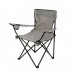 Стул раскладной со спинкой Camping quad chair HX 001 с подстаканником Серый