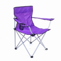 Стул раскладной со спинкой Camping quad chair HX 001 с подстаканником Фиолетовый