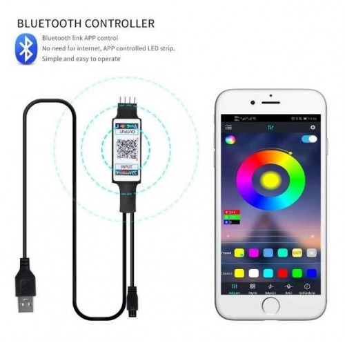 Led гирлянда c bluetooth и управлением с телефона, 10 метров