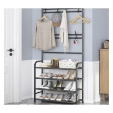 Универсальная вешалка для одежды New simple floor clothes rack size 60X29.5X151 см Чёрная