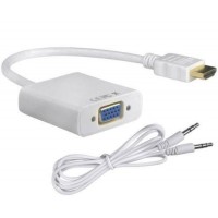 Конвертер видеосигнала HDMI to VGA + аудио Белый