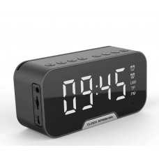 Колонка Bluetooth Kimiso K10 LED CLOCK с будильником и подставкой Чёрный