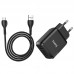 Зарядное устройство 220В 2 USB с кабелем USB - Micro USB Hoco N7 Speedy Чёрный
