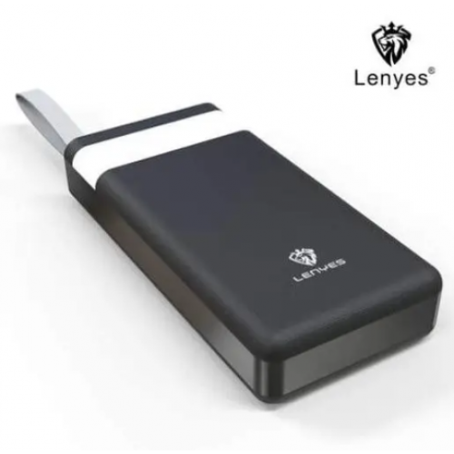 Внешний аккумулятор Power bank Lenyes PX391 30000 Mah батарея зарядка с фонариком Чёрный