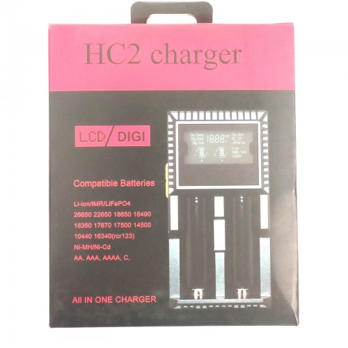 Зарядное устройство для аккумуляторов HC2 Charger на 2 аккумулятора 18650 и других
