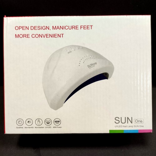 УФ лампа для гель-лака SUN ONE LED UV Lamp 48 W для полимеризации, наращивания ногтей USB Белая