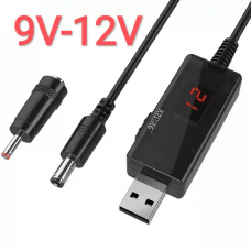 Кабель USB-DC для роутера 9V/12V с переключателем, питание от PowerBank, DC 5.5×2.1