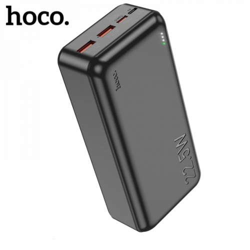 Внешний аккумулятор Power bank  HOCO J101B Astute 22.5W 30000mAh PD22,2W+QC3.0 батарея быстрая зарядка Чёрный