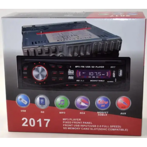 Автомагнитола 2017 MP3+FM+USB+SD+AUX 4x50W 1Din магнитола с пультом