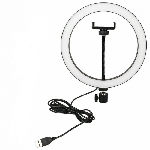 Кольцевая LED лампа 30 см с держателем для телефона селфи кольцо для блогера M-300
