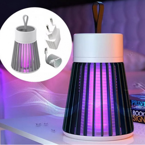 Лампа уничтожитель от комаров светодиодная ловушка от комаров и насекомых с аккумулятором Electric Shock