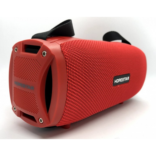 Портативная акустическая стерео колонка Hopestar H24 Pro (Bluetooth, MP3, FM, AUX, Mic, LED) Красный