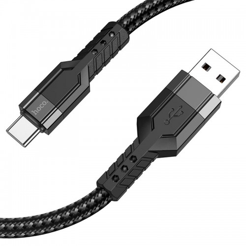 Кабель для зарядки телефонов USB - Type-C HOCO U110 Extra Durability 2.4A Чёрный