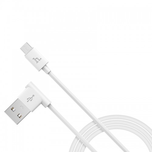 Кабель для зарядки телефона USB - micro USB HOCO UPM10 L образный Белый