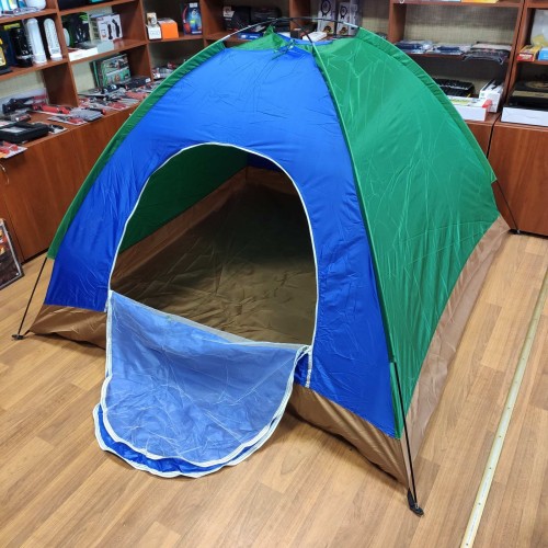 Палатка туристическая раскладная 200 х 200 см двухместная с москитной сеткой (50391)