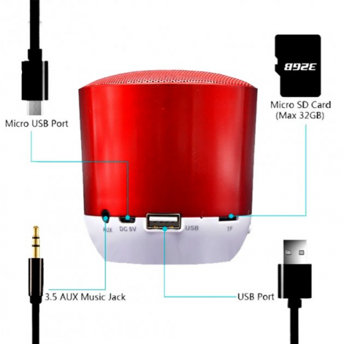 Беспроводная Bluetooth колонка HOPESTAR H9, HQ StrongPower Красная