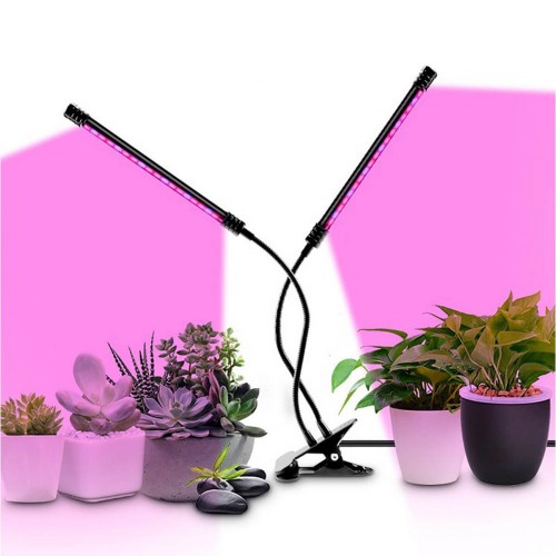Фито лампа двойная для растений полный спектр с пультом, таймером и регулировкой яркости