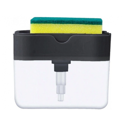 Диспенсер для моющего средства с подставкой для губки Soap Pump & Sponge Caddy Черный