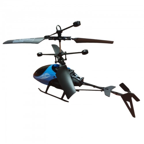 Вертолет на радиоуправлении 8899-1, аккумулятор, гироскоп, подсветка Чёрный с синим