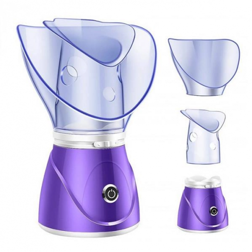 Паровая сауна для лица, ингалятор 2 в 1 Professional Facial Steamer BY-1078 Osenjie Фиолетовая