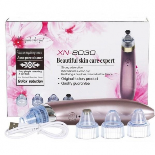 Вакуумный очиститель пор лица XN-8030 Beautiful skin care Specialist аппарат для вакуумной чистки лица с USB адаптером