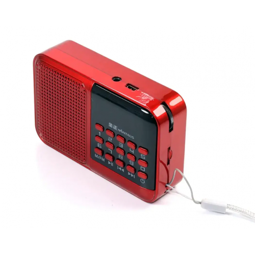 Радиоприёмник с FM USB MicroSD BKK S61 радио на аккумуляторе Красный
