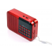 Радиоприёмник с FM USB MicroSD BKK S61 радио на аккумуляторе Красный