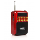 Радиоприёмник с FM USB MicroSD BKK B872 радио на аккумуляторе Красный