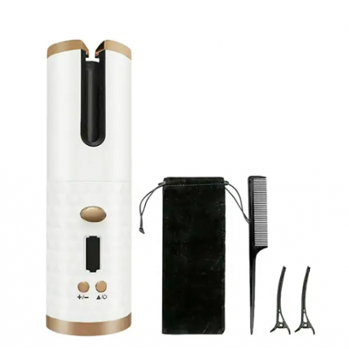 Беспроводная плойка с аккумулятором портативный стайлер для завивки волос портативная Hair Curler ST 603 Белая