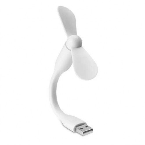 Портативный гибкий USB мини вентилятор для ноутбука, powerbank Белый