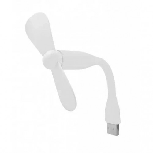 Портативный гибкий USB мини вентилятор для ноутбука, powerbank Белый