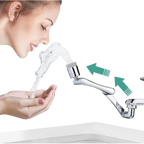 Насадка Faucet splash head аэратор для смесителя Пластик Поворотная головка на 180 градусов с 2 режимами